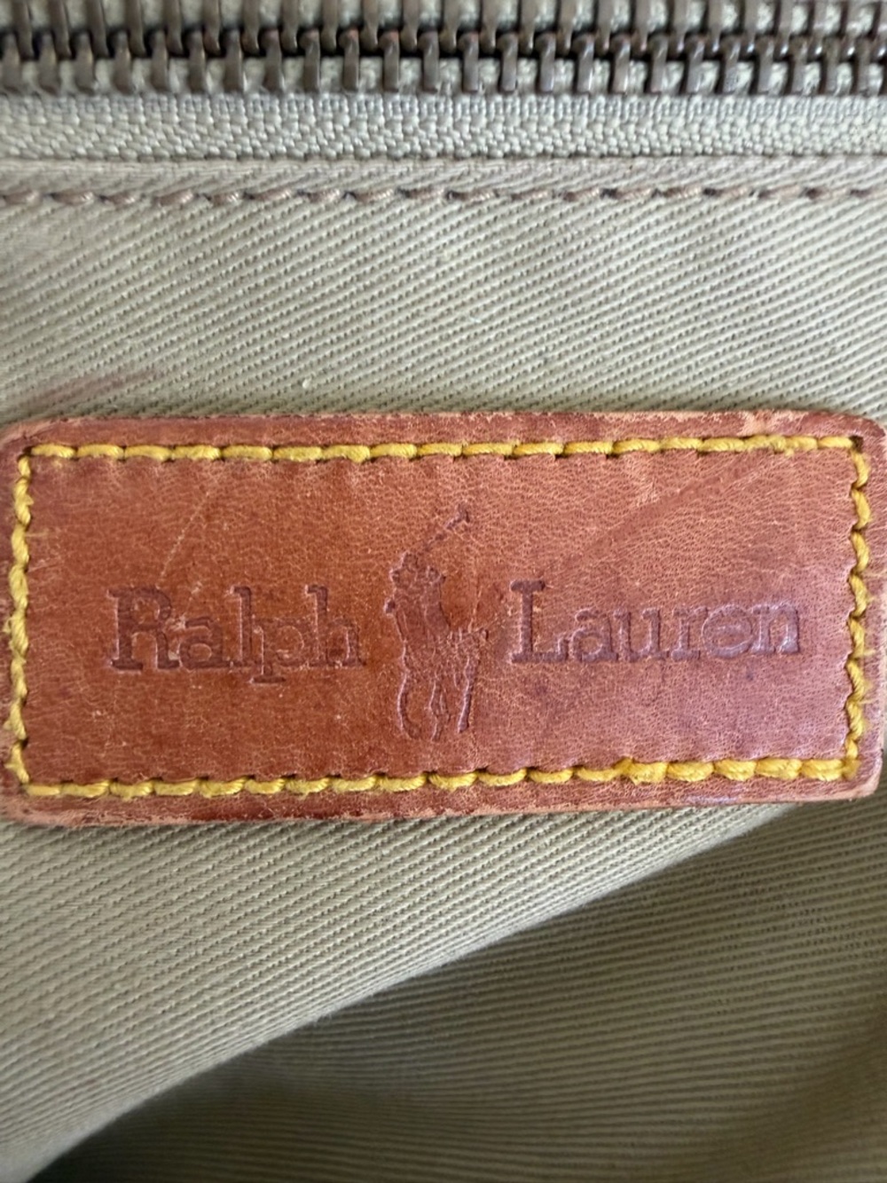 Vtg RALPH LAUREN Country Multi-Color Brown Serape Leather Chimayo Aztec Tote Bag - Picture 5 of 15
